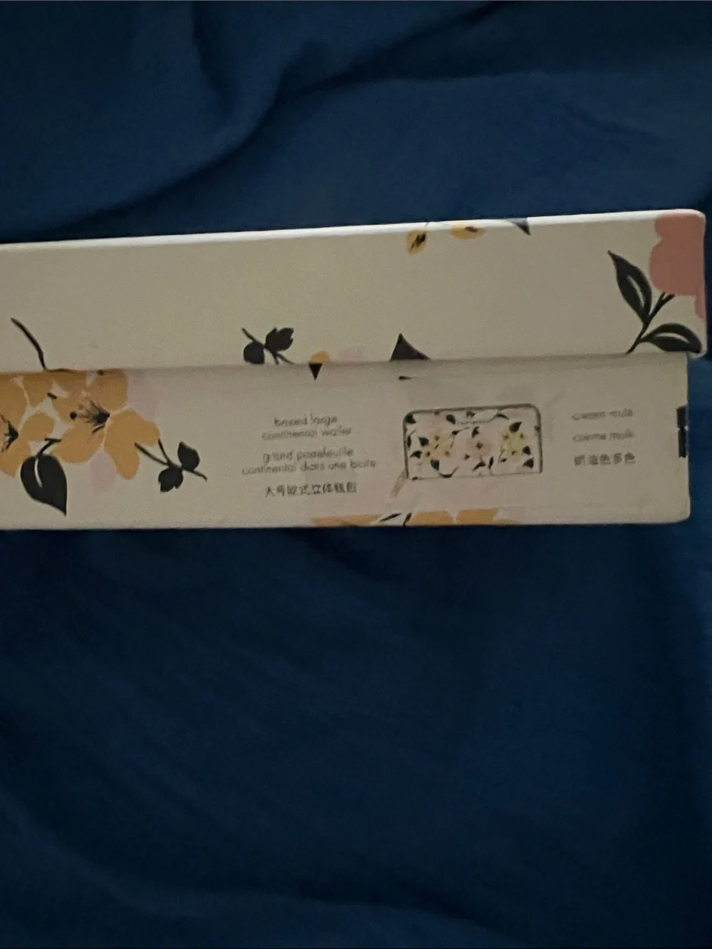 kate spade floral box - cream, pink & yellow design